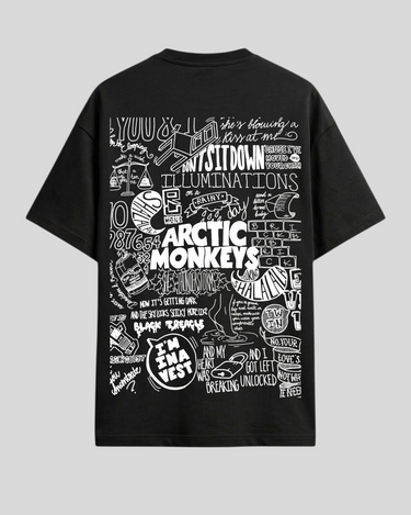 Arctic Monkey Font Black- Oversized T-shirt