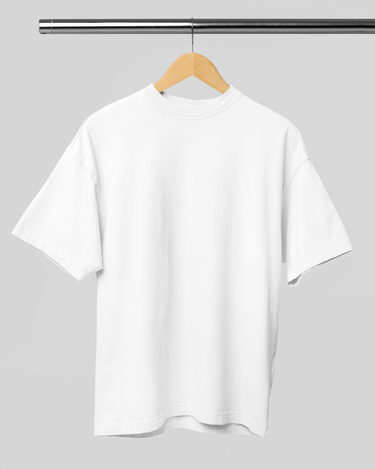 Solid White - Oversized T-shirt- 260 GSM Premium Heavy Febric