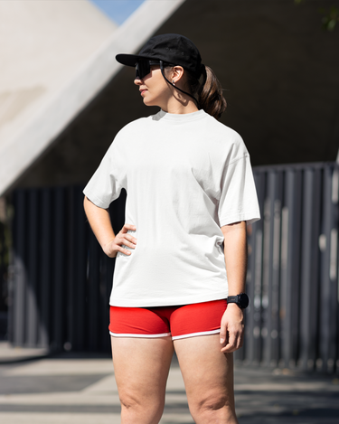 Solid White - Oversized T-shirt- 220 GSM super soft