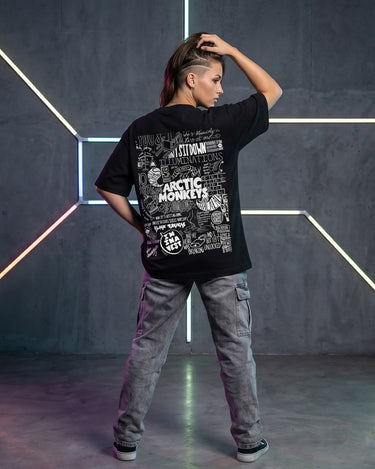 Arctic Monkey Font Black- Oversized T-shirt