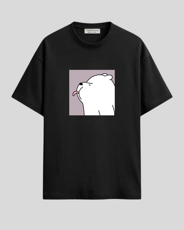 Tongue Out Bear - Oversized T-shirt