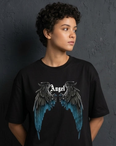 Angel Wings Black - Oversized T-shirt