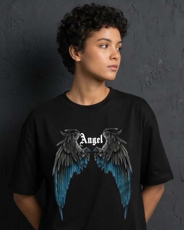 Angel Wings Black - Oversized T-shirt