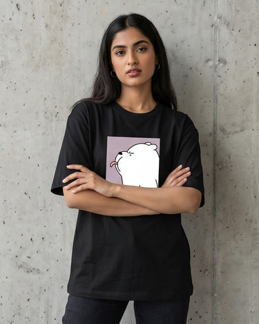 Tongue Out Bear - Oversized T-shirt